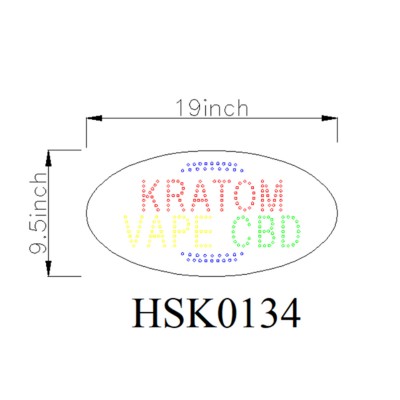KRATOM VAPE LED SIGN HSK0134