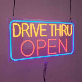 DRIVE THRU NEON SIGN OF HSO1356