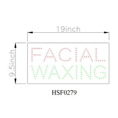 FACIAL WAXING WINDOW SIGN HSF0087