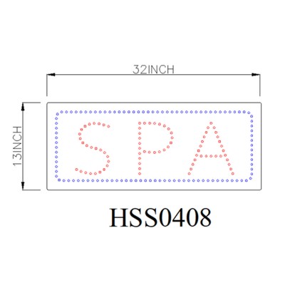 SPA ANIMATED LED SIGN HSS0408