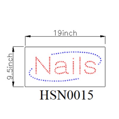 NAILS WINDOW LED SIGN HSN0006