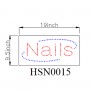 NAILS WINDOW LED SIGN HSN0006