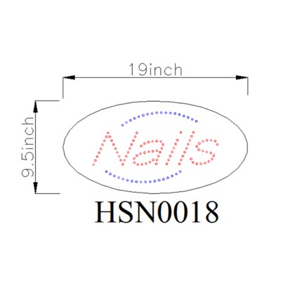 NAILS ANIMATED LED SIGN HSN0018