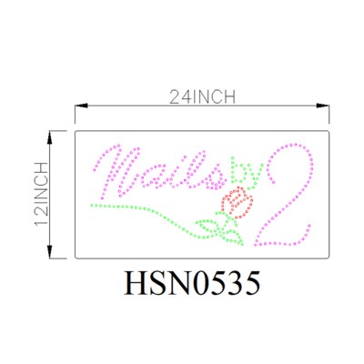 NAILS BUSINESS LED SIGN HSN0535