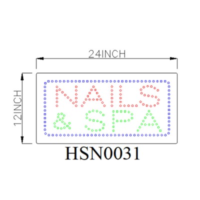 NAILS SPA LED SIGN HSN0031