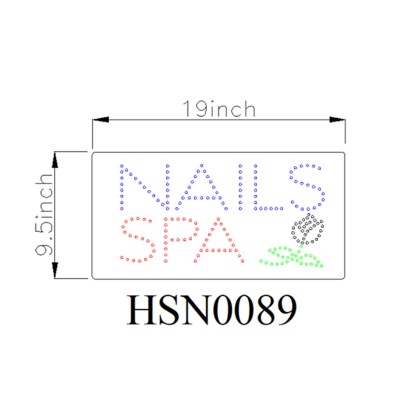 NAILS SPA WINDOW LED SIGN HSN0089