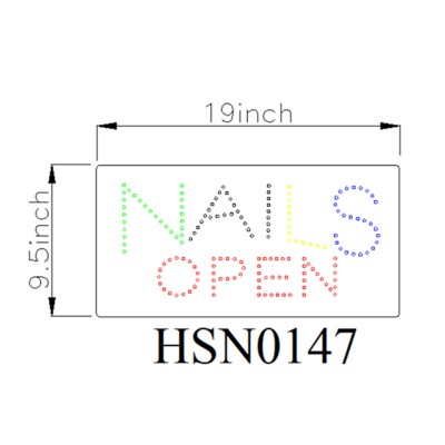 NAILS SPA ANIMATED SIGN HSN0147