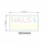 NAILS WAXIMG LARGE LED SIGN HSN0241