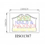 NAILS WAXIMG LED OPEN SIGN HSO1387