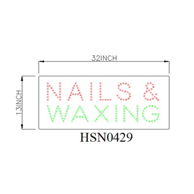 NAILS WAXING BUSINESS SIGN HSN0429