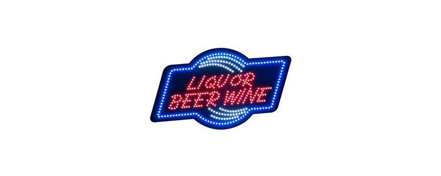 Alcohol sign and led alcohol sign combine with good design