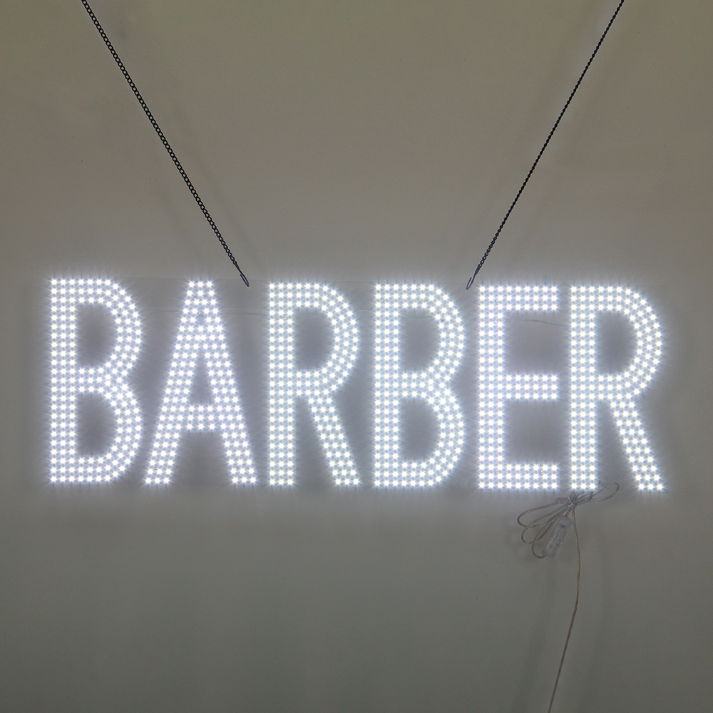 BARBER image led sign