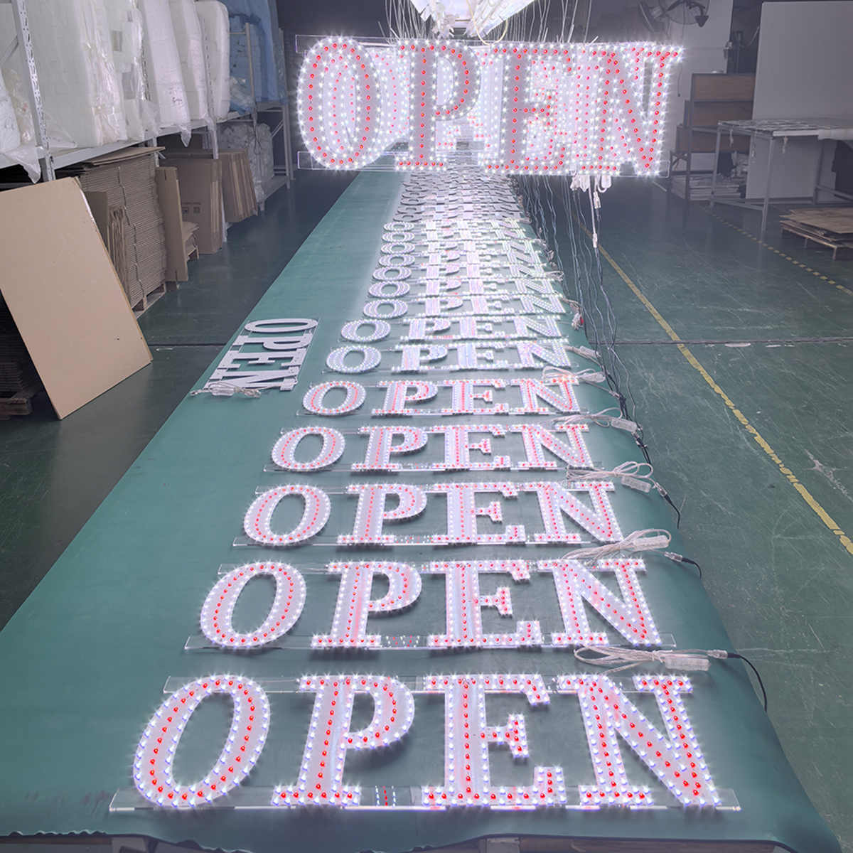 business open led sign