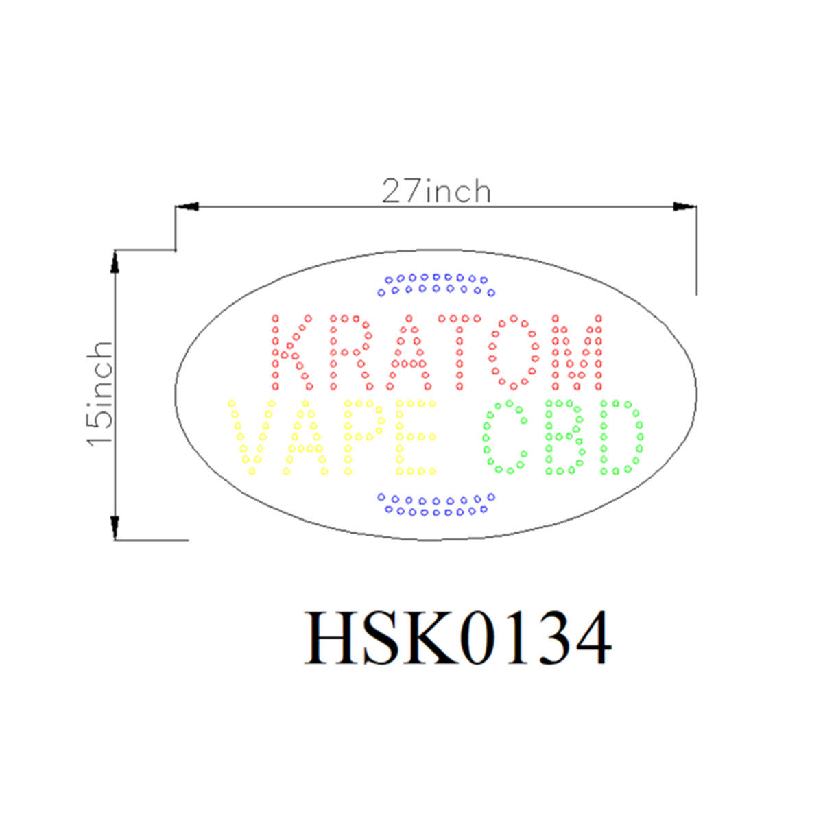 kratom vape led sign