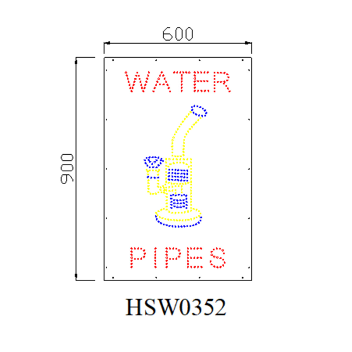 water pipes led sign
