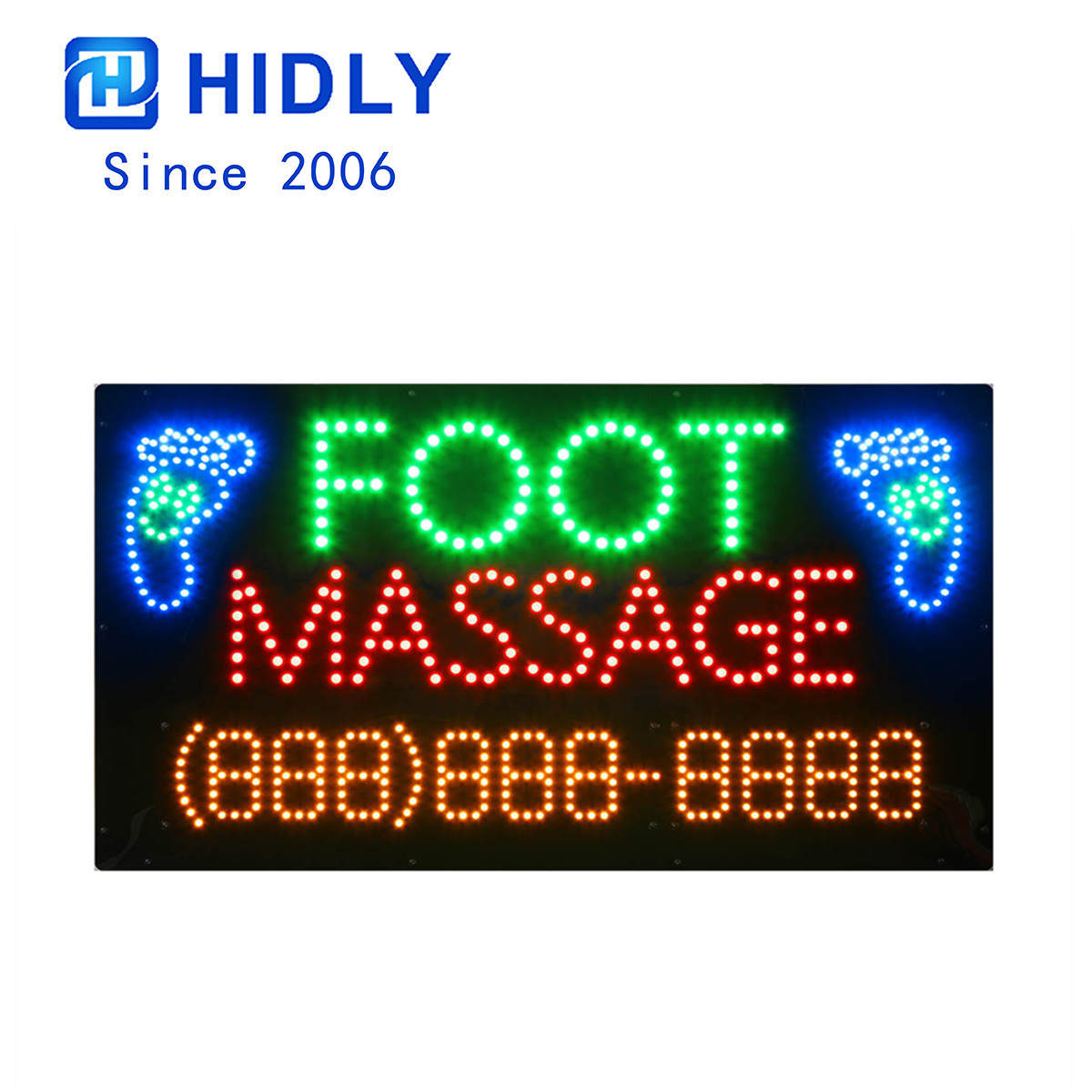 foot massage led sign