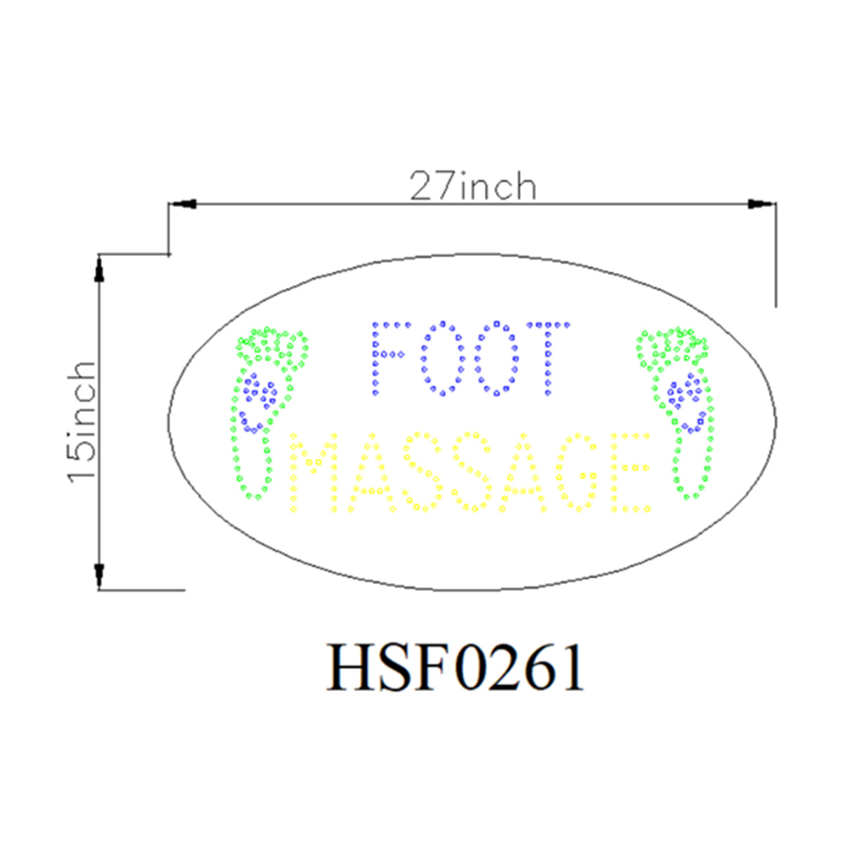 foot massage led sign