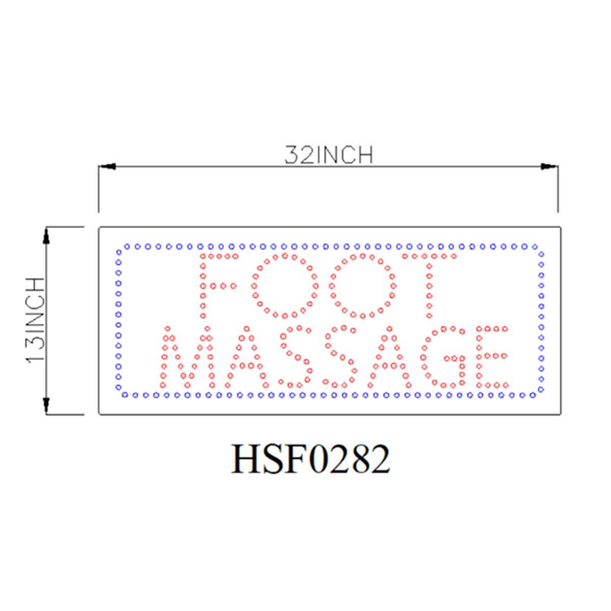 foot massage led sign