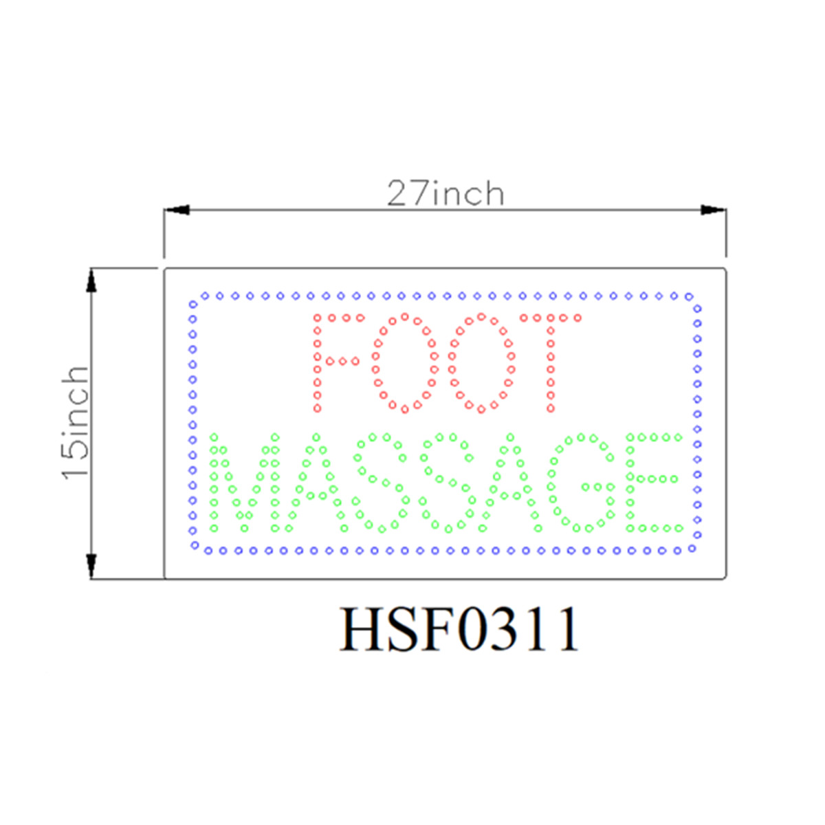 foot massage led sign