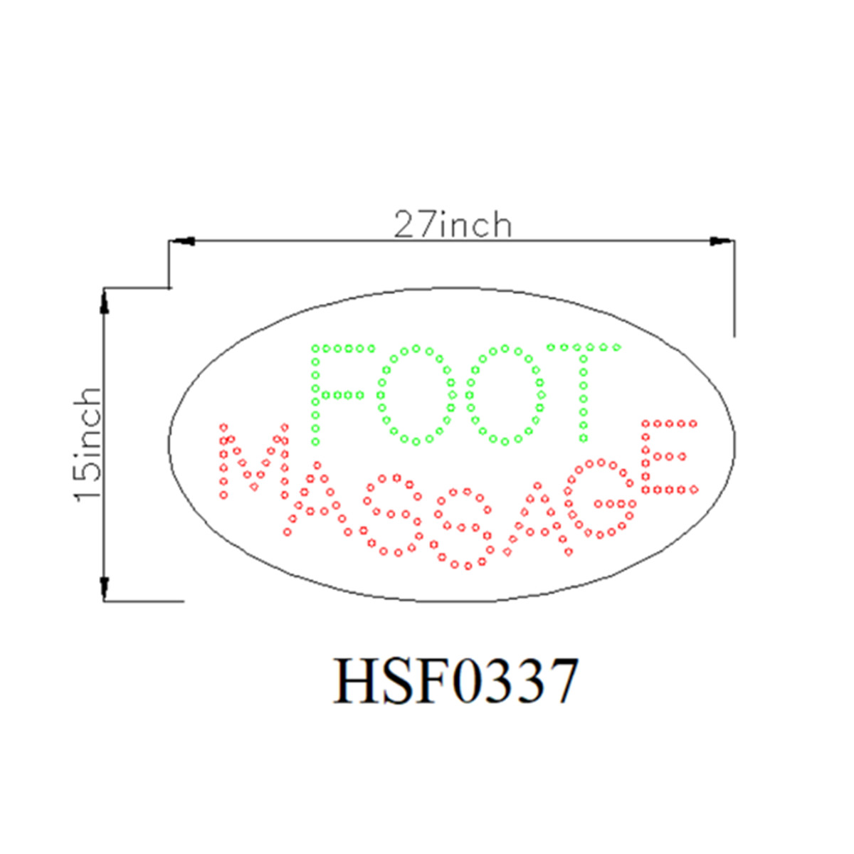 foot massage led sign