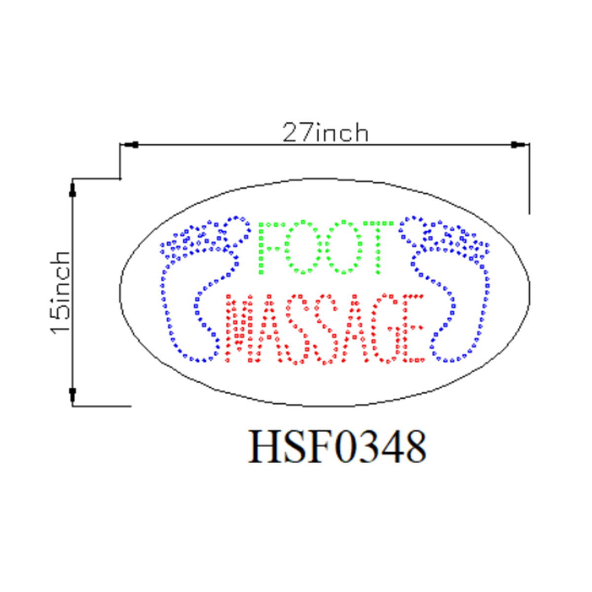 foot massage led sign