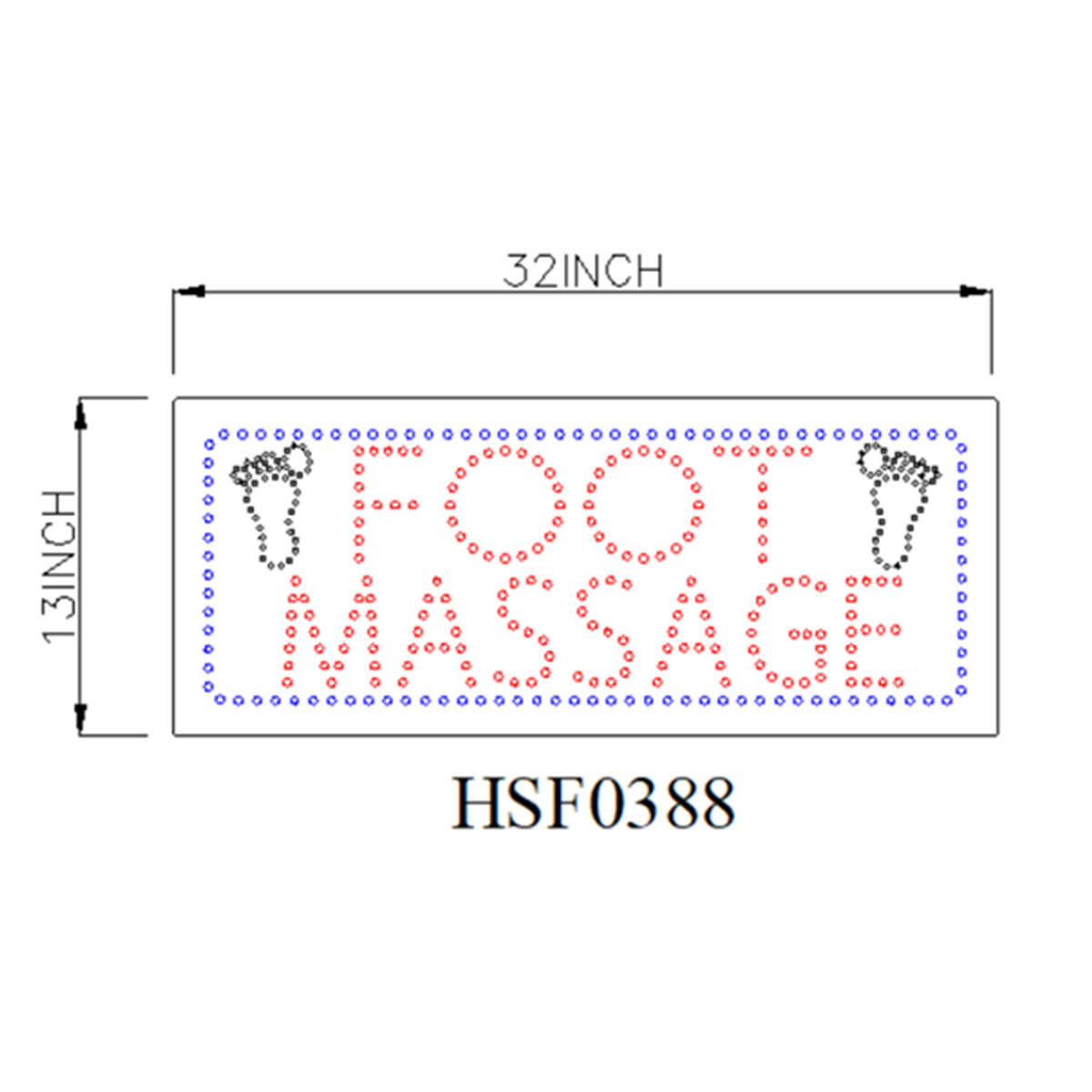 foot massage led sign