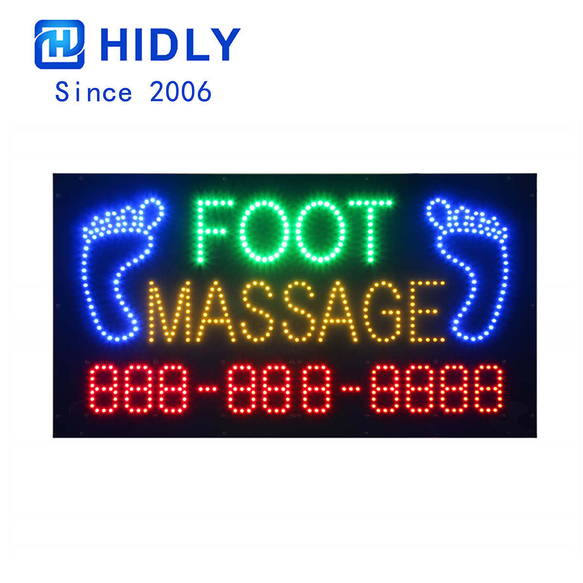 foot massage led sign