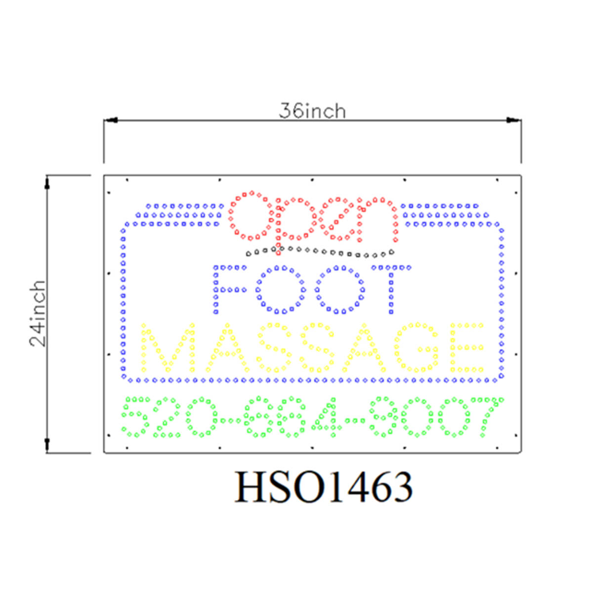 foot massage NEON sign