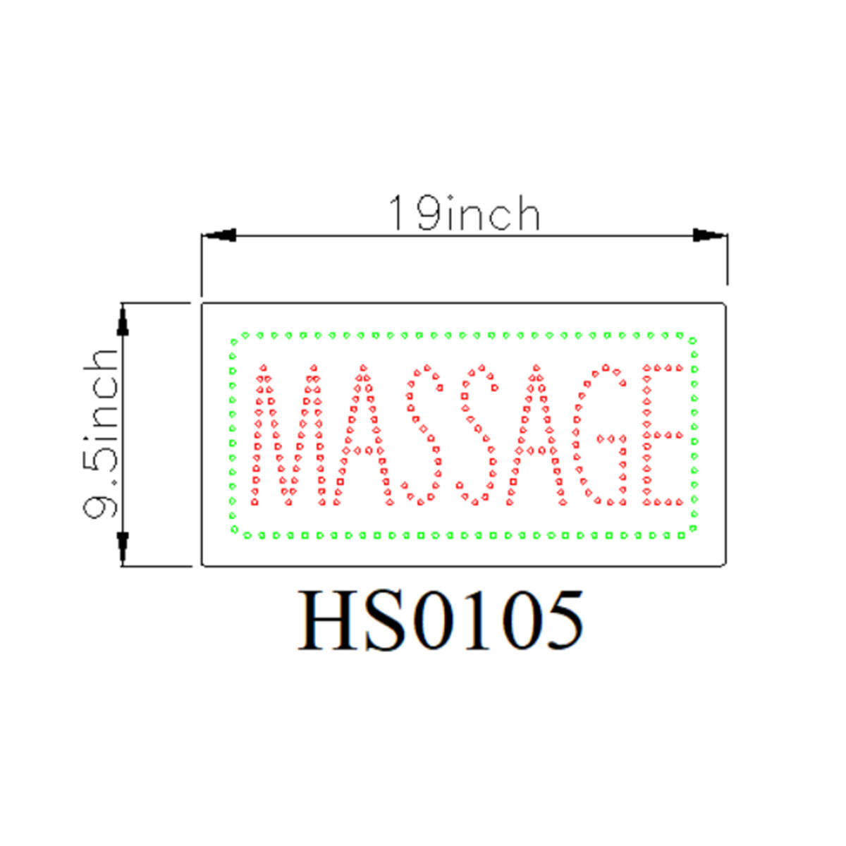 dot led MASSAGE sign