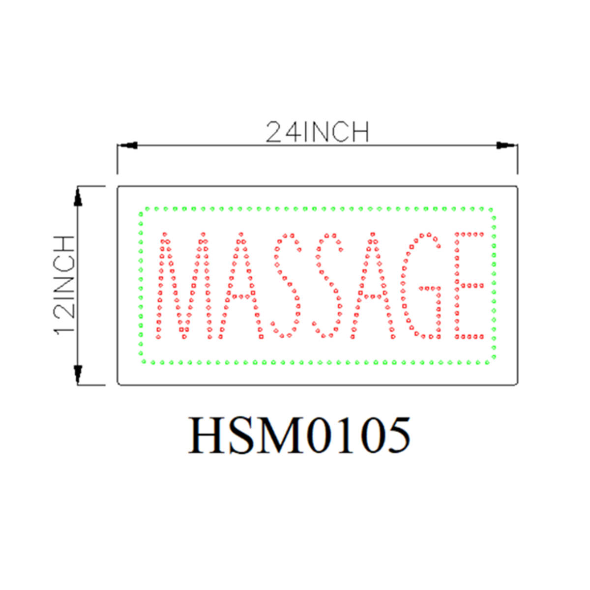 dot led MASSAGE sign