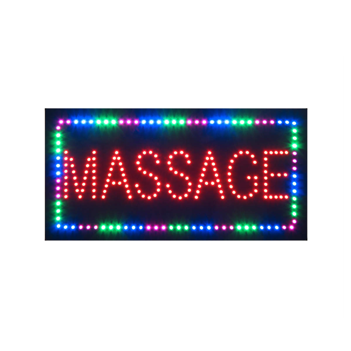 led massage sign