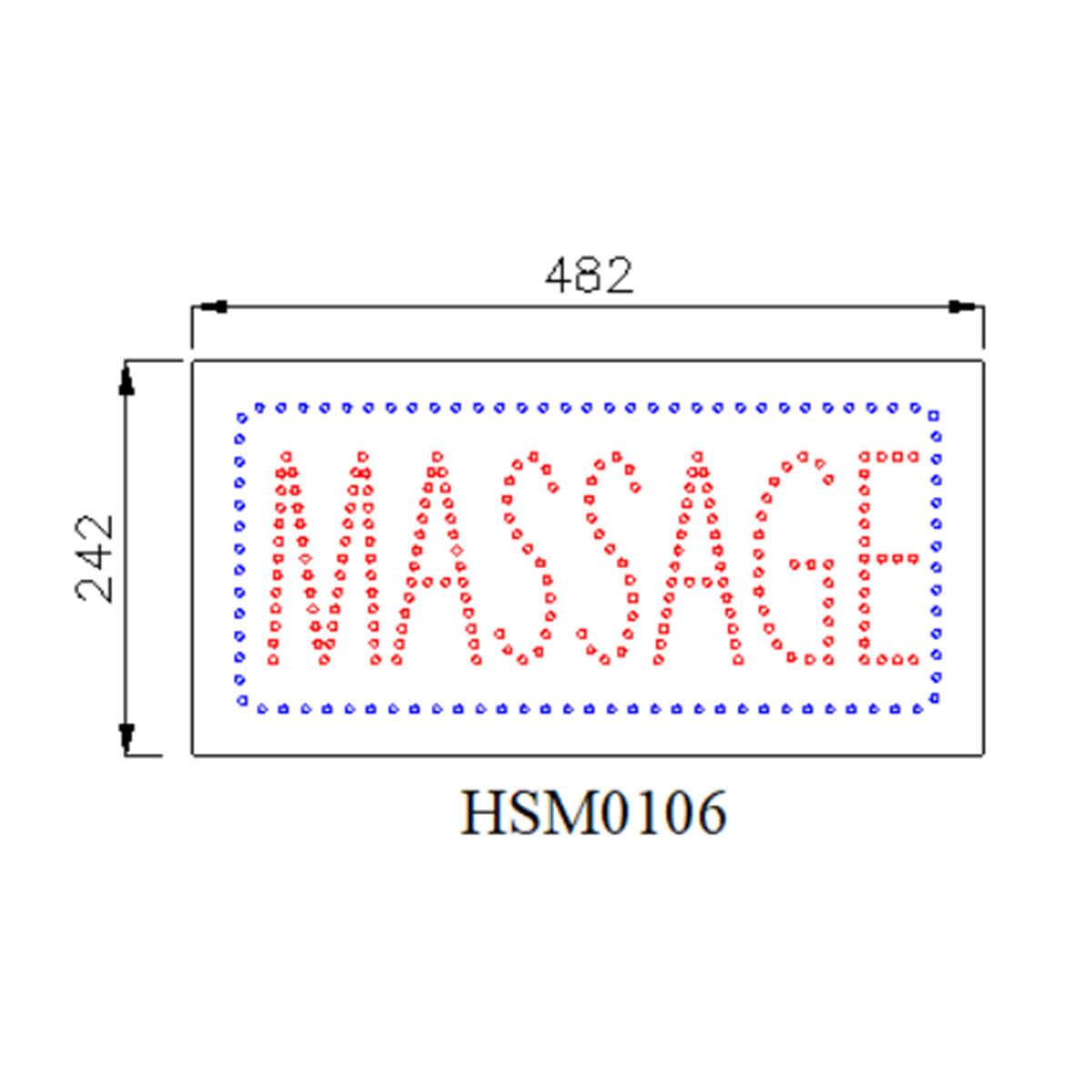 led massage sign