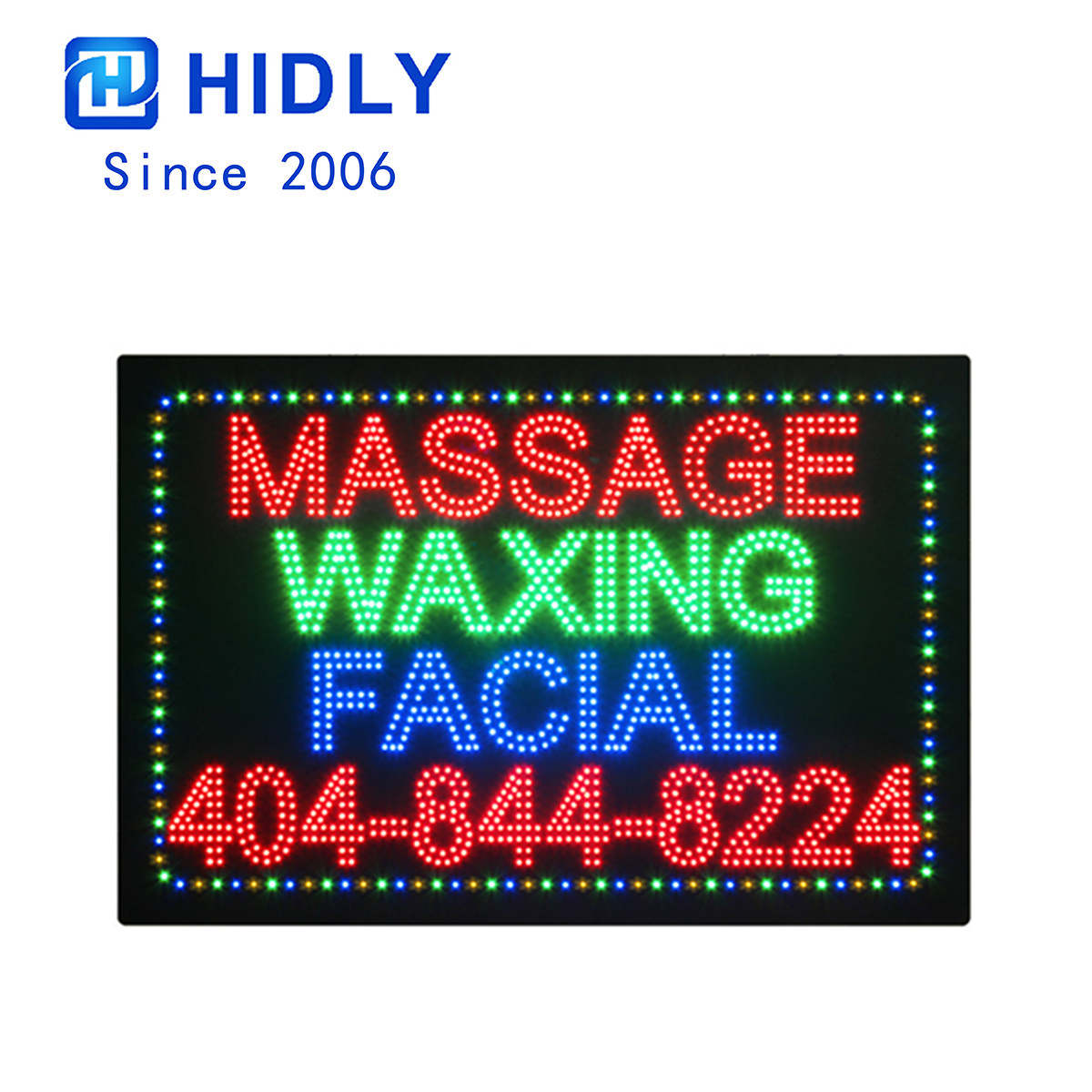 massage waxing led sign