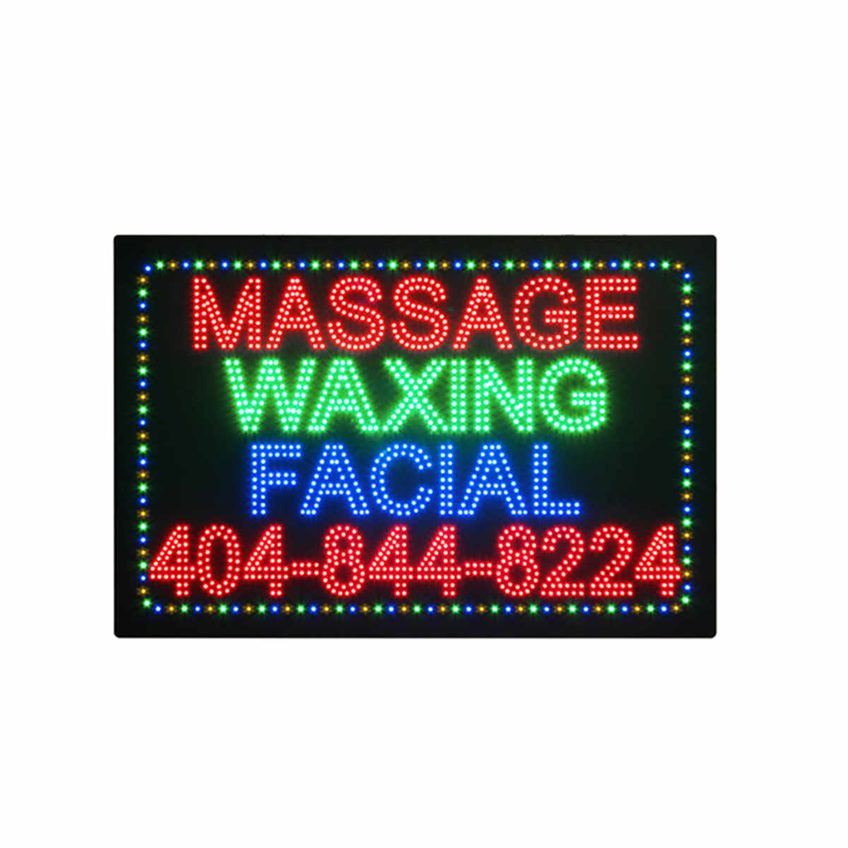 massage waxing led sign