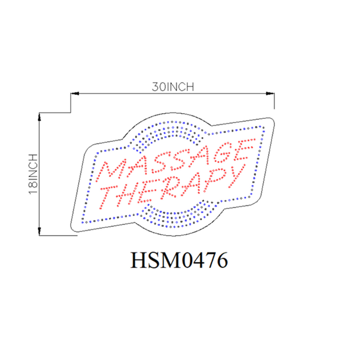 massage therapy led sign