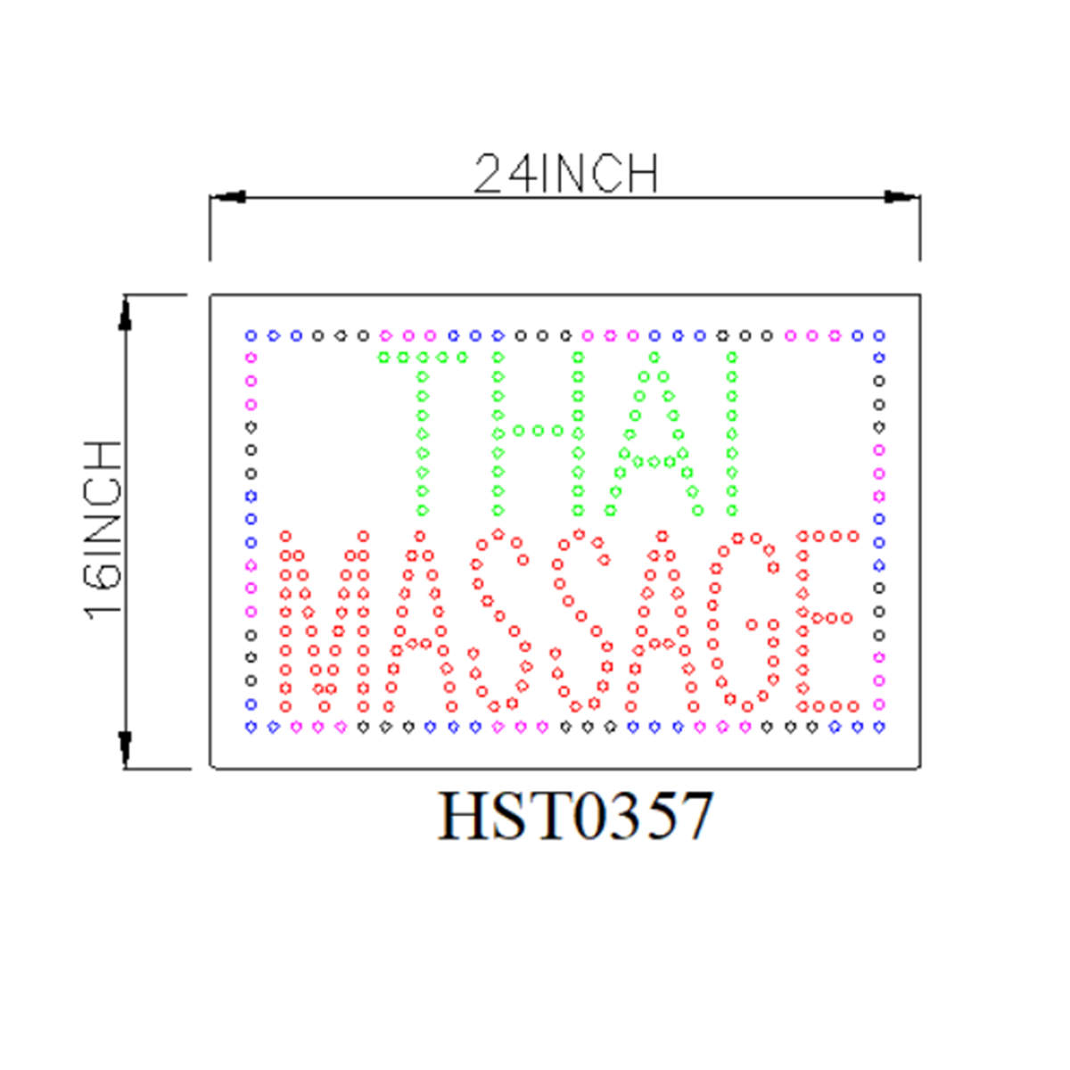Thai massage led sign