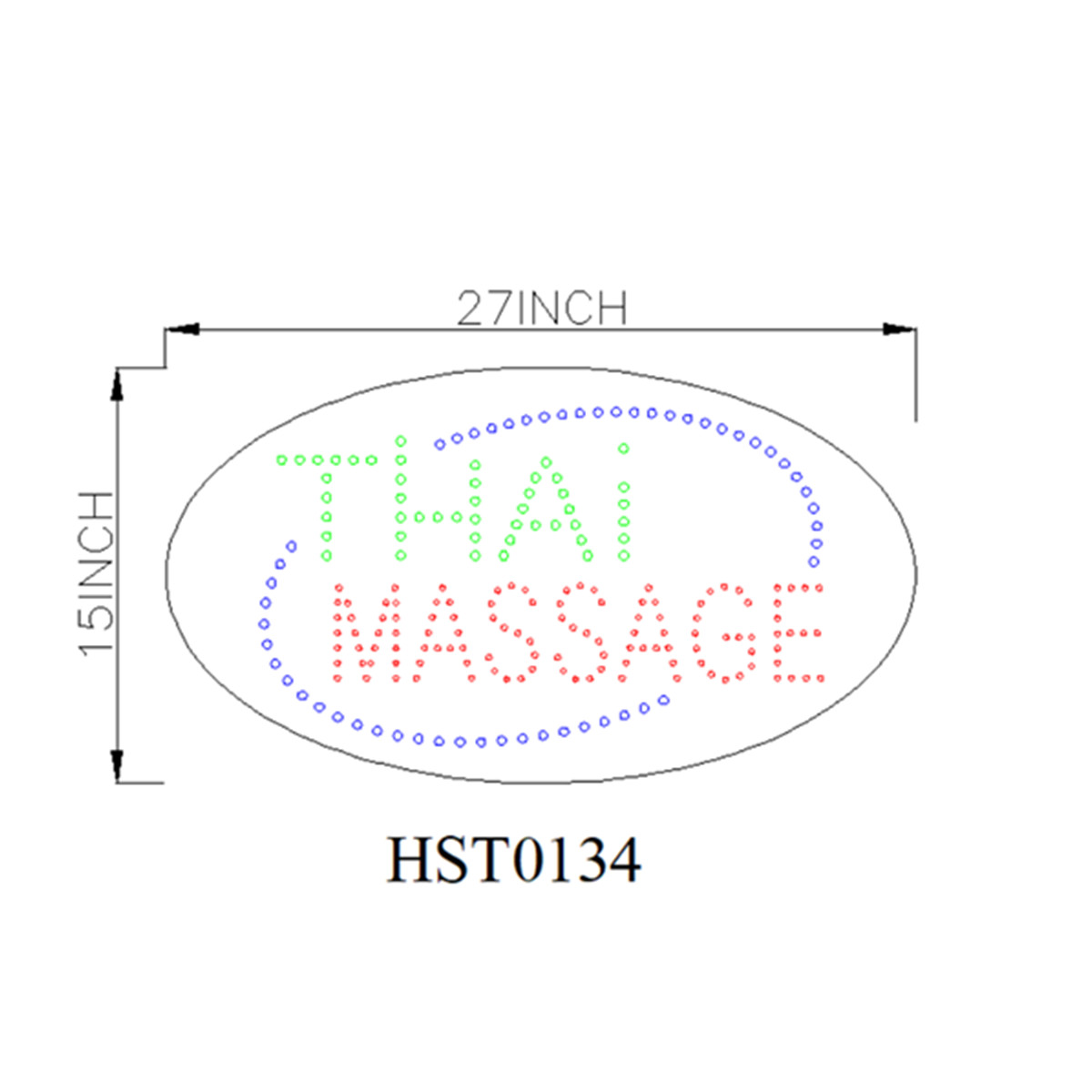 Thai massage led sign