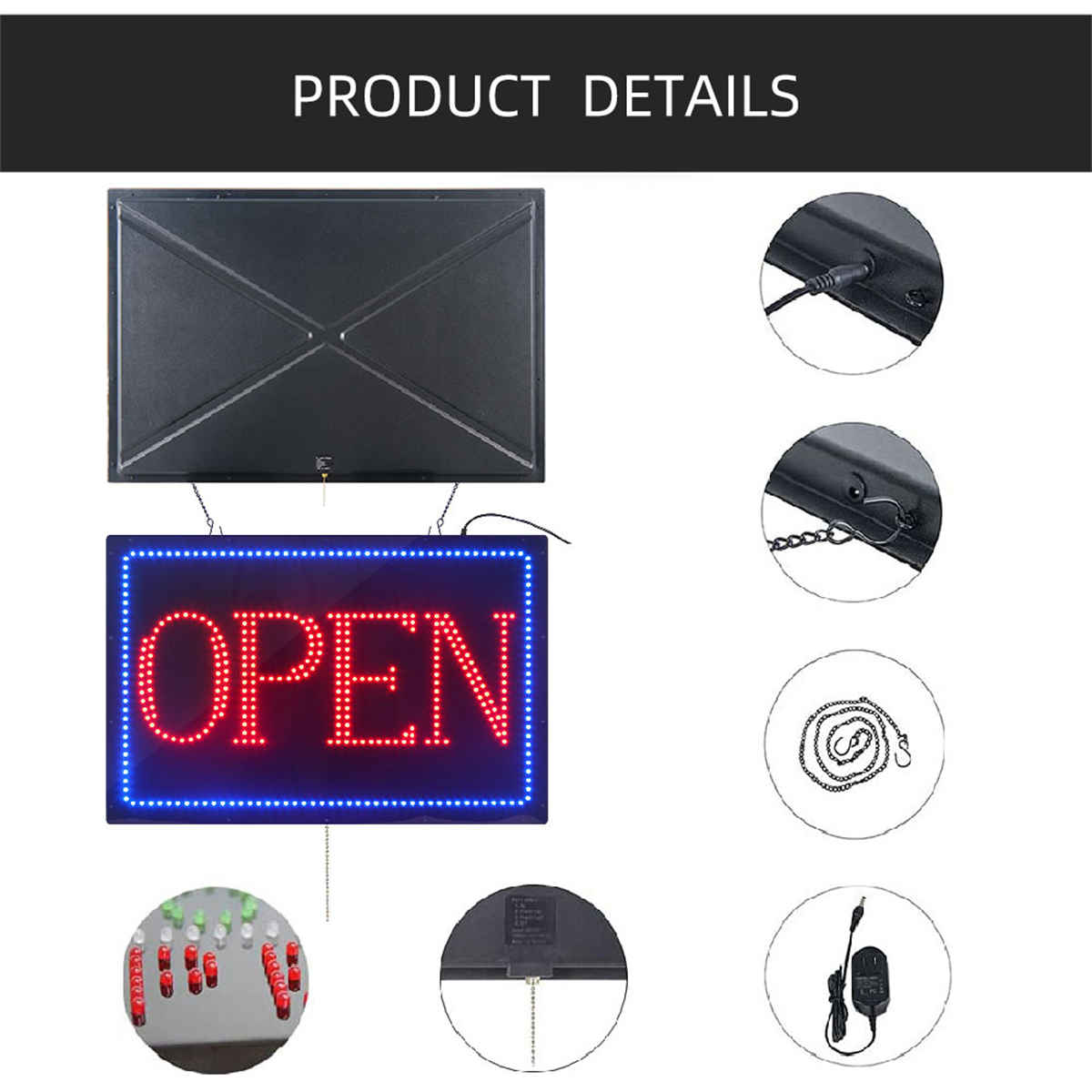 large open sign