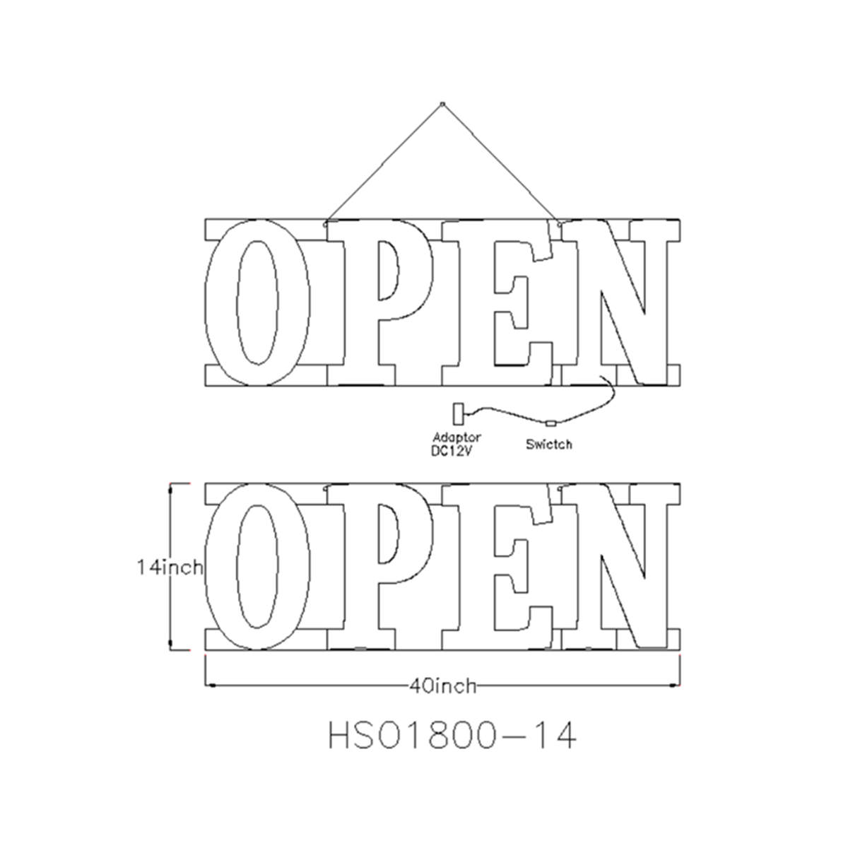 OPEN led sign
