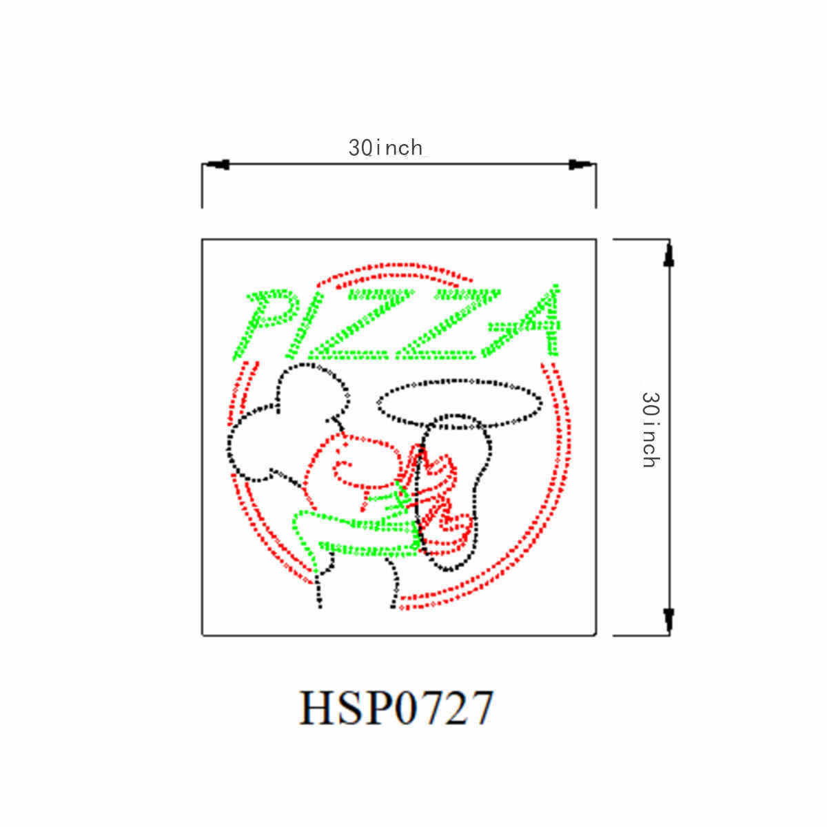 custom led PIZZA sign