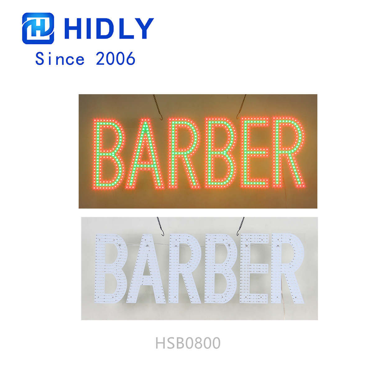 barber led sign