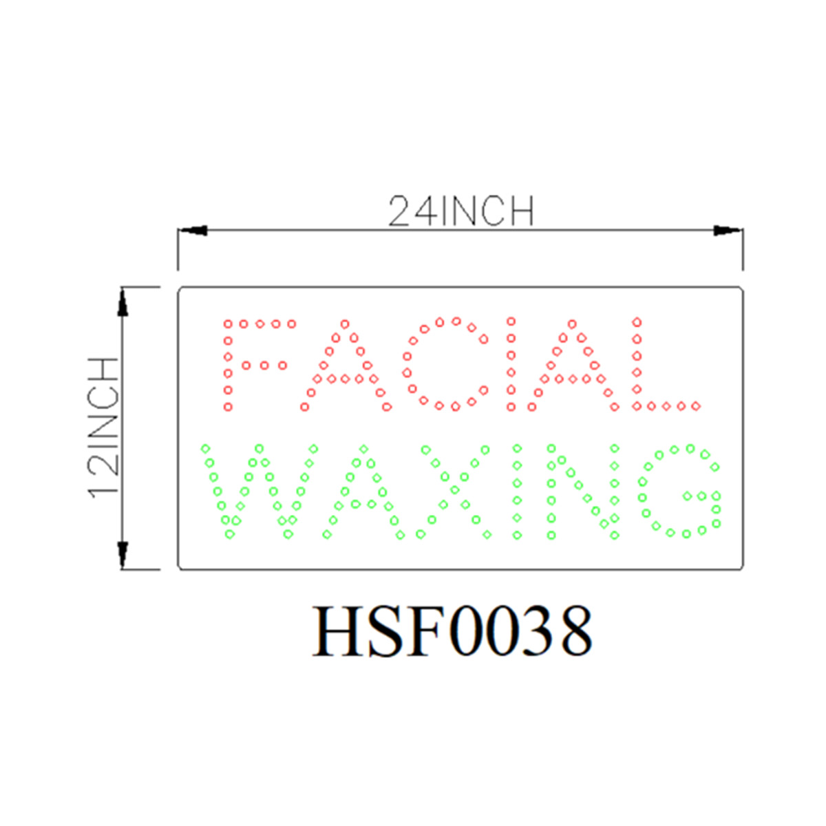 facial waxing window sign