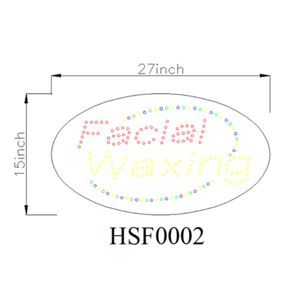 facial waxing led sign