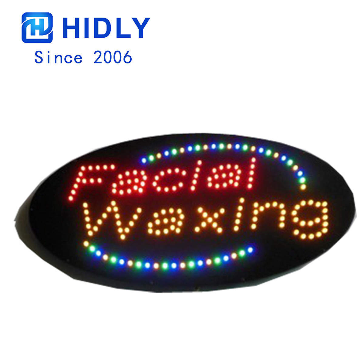 facial waxing led sign