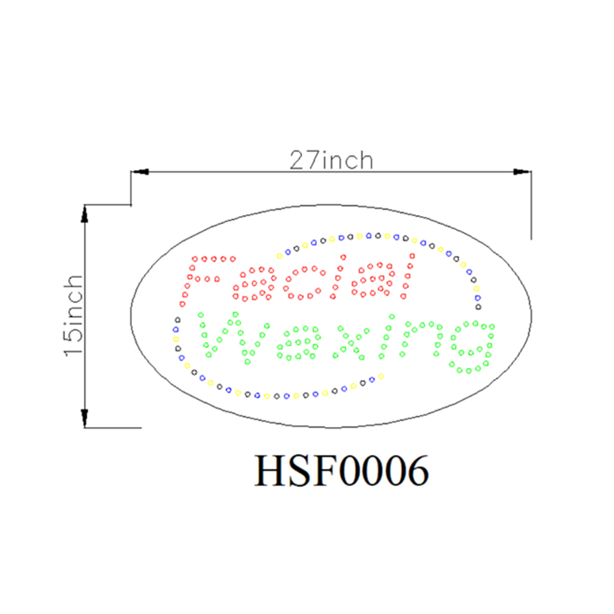 facial waxing led sign