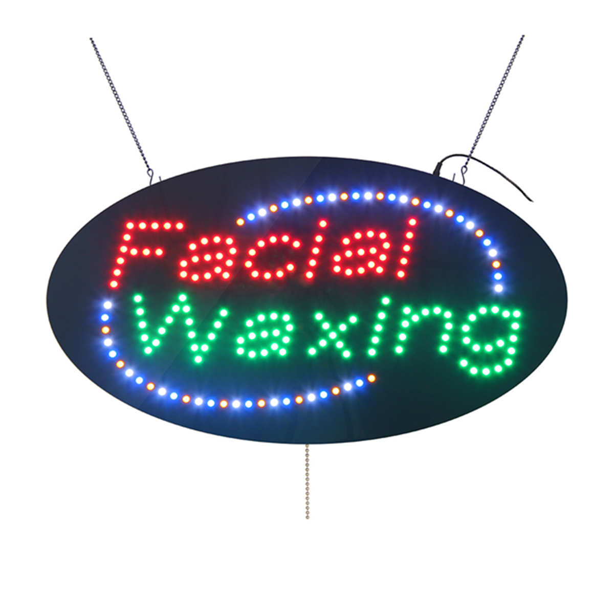 facial waxing led sign