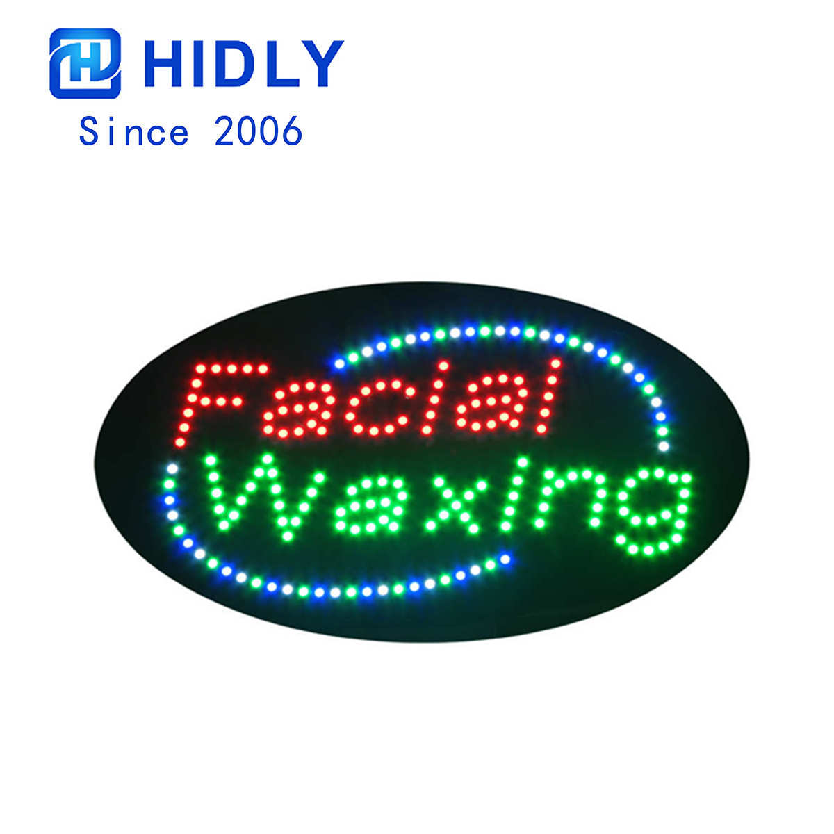 facial waxing led sign