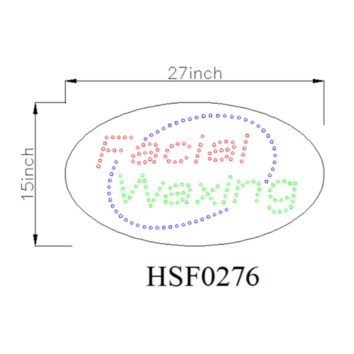 facial waxing led sign