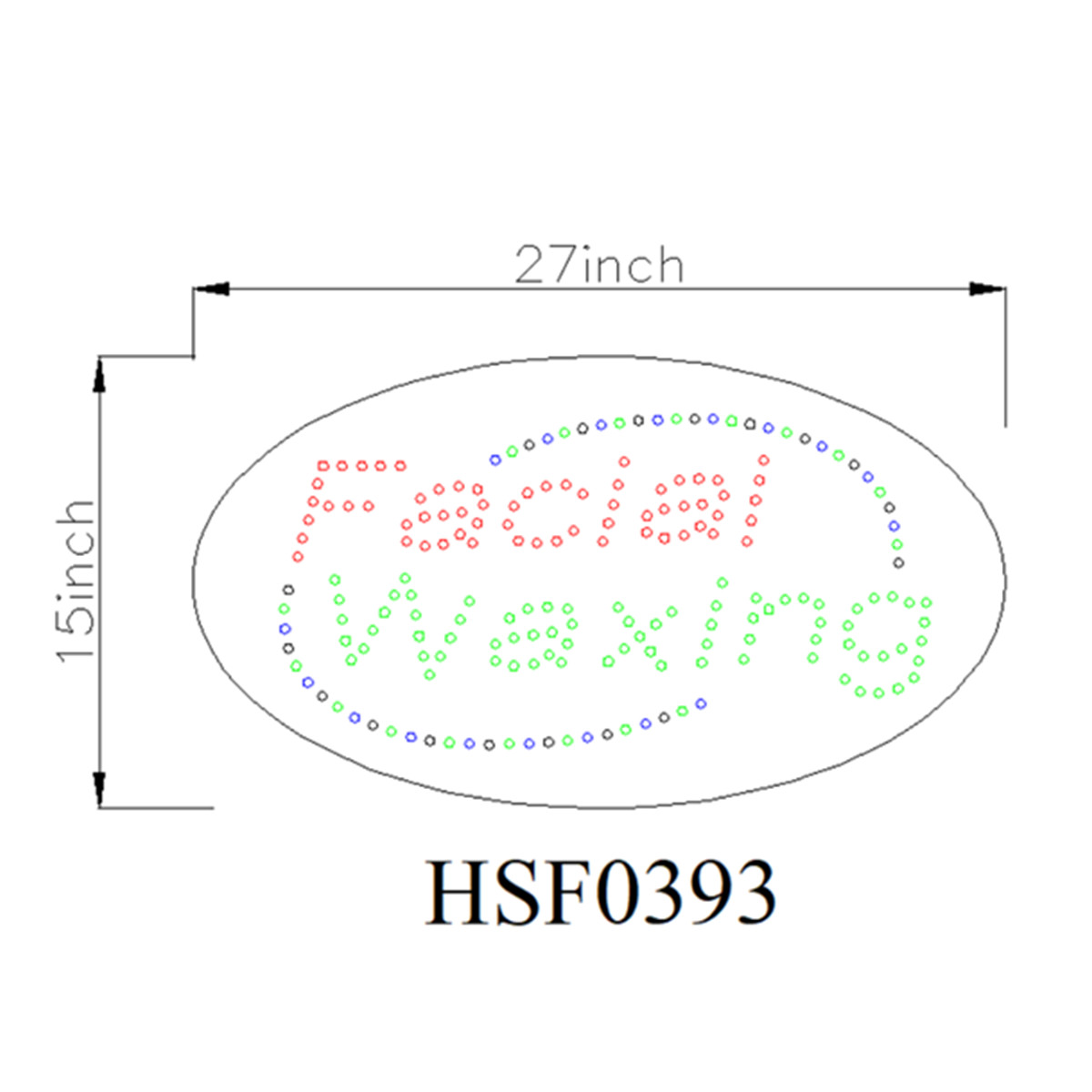 facial waxing led sign