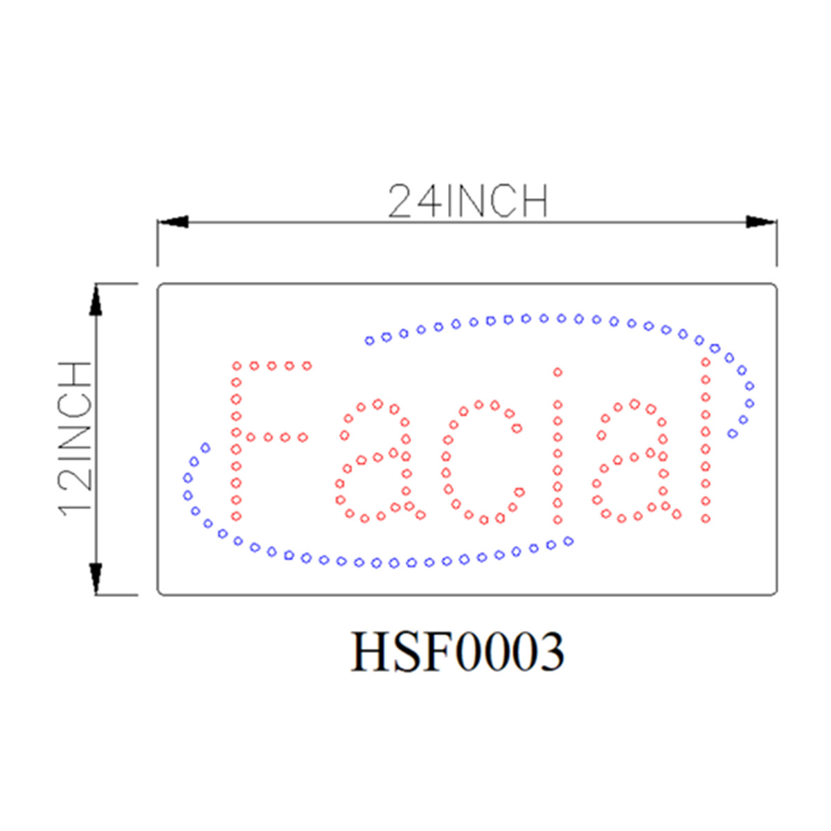 facial led sign